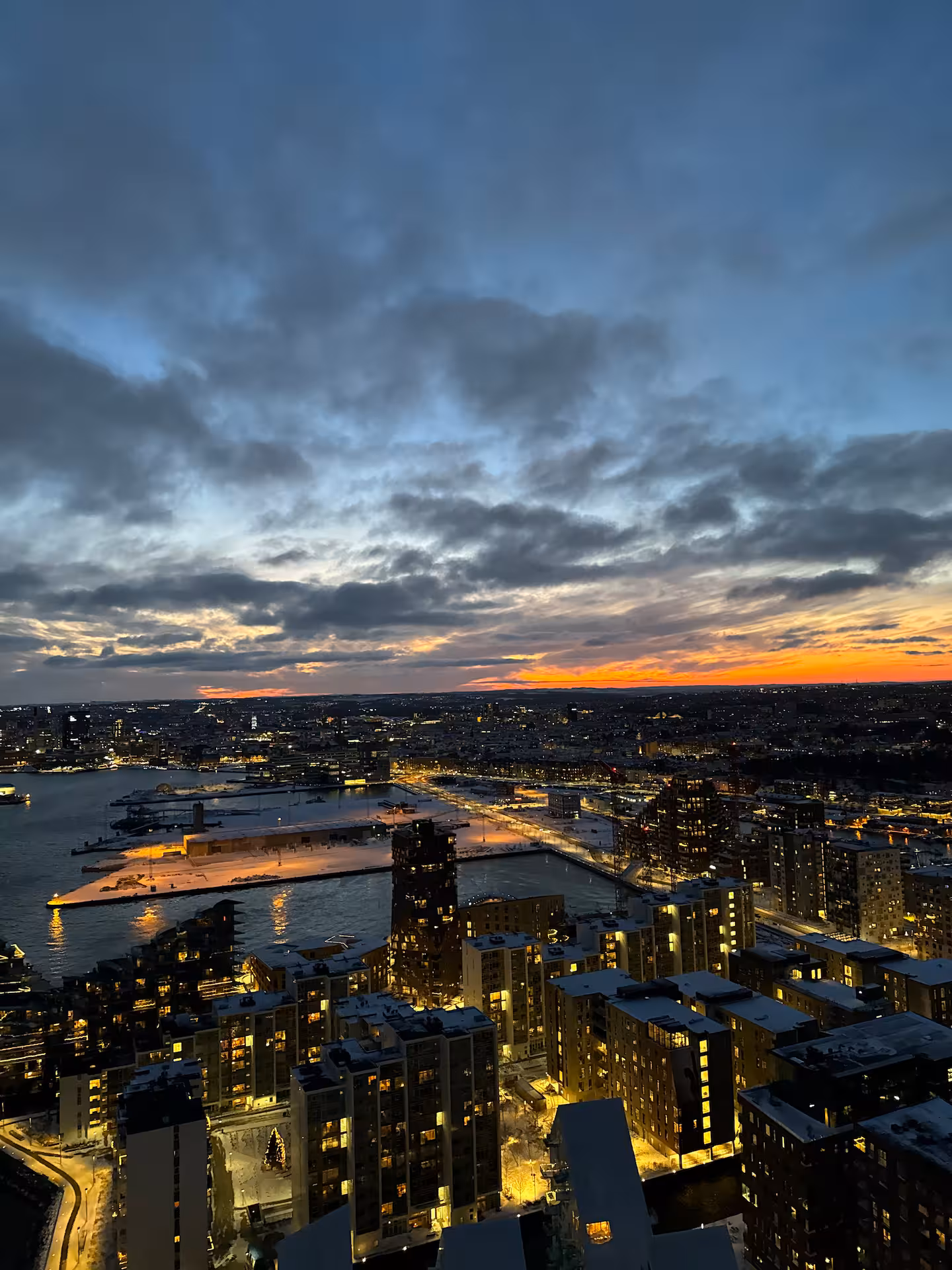 City lights & ocean views